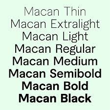 Ejemplo de fuente Macan Italic